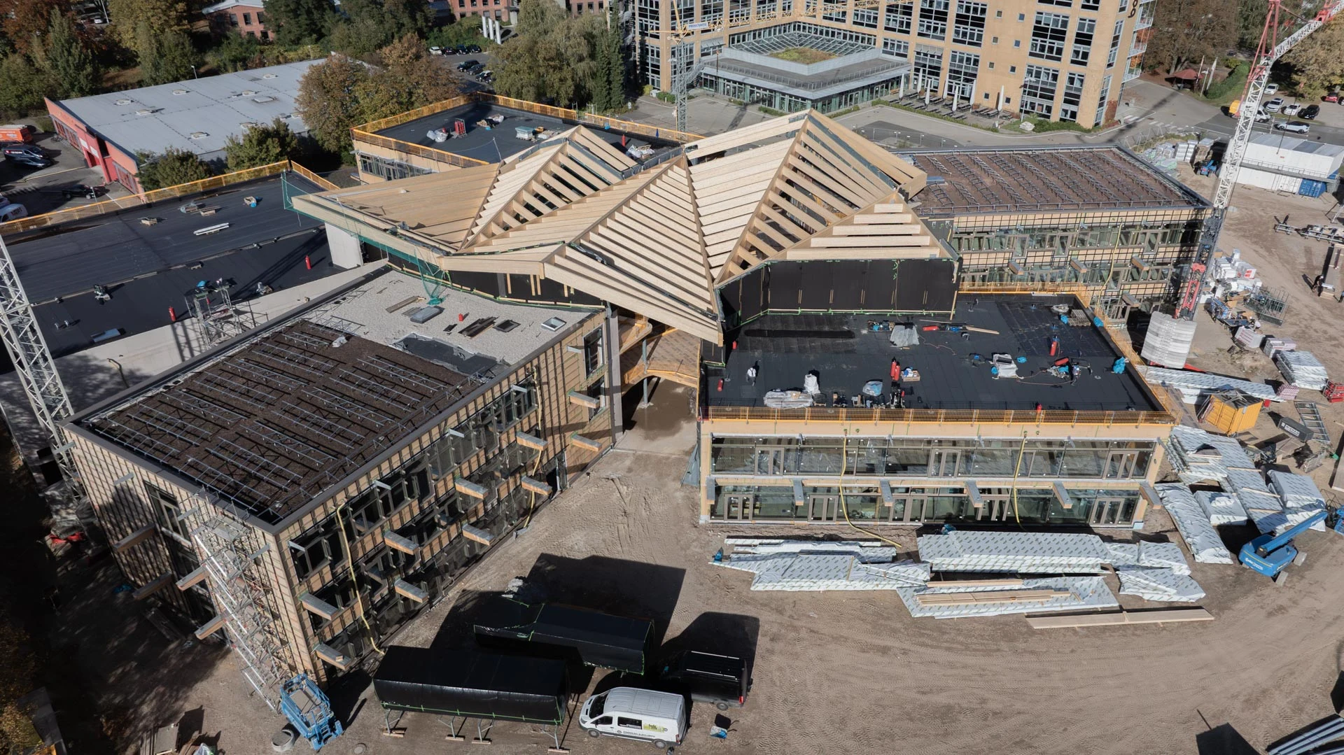 Drohnenaufnahmen Baustelle Hamburg Wandsbek – Baudokumentation WIEHAG