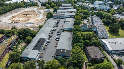 Drohnenaufnahme Gewerbebetrieb Hamburg