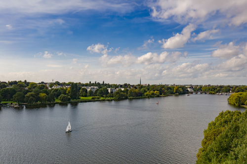 Luftaufnahme Alster Hamburg