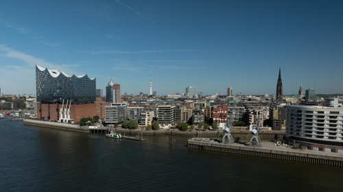 Luftaufnahme Elbphilharmonie und Hafencity