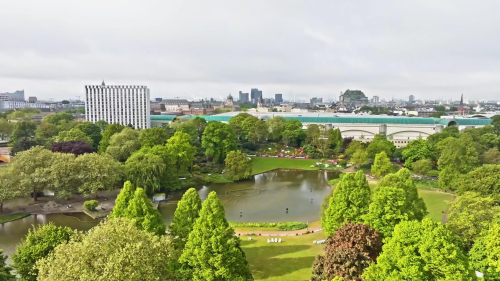 Luftaufnahme Plant´n un Blomen Hamburg